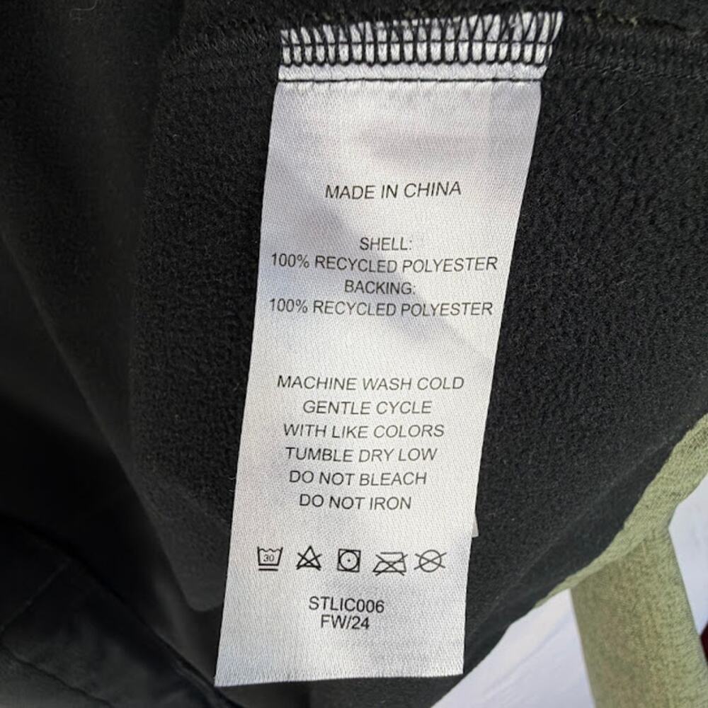 Quince Olive Green Softshell Jacket Full Zip Fleece Lined Womens XL $149 MSRP - Picture 5 of 7